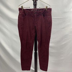 Eddie Bauer Women's Pants Corduroy Slightly Curvy Fit Skinny Leg Shape Size 8